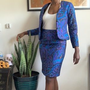 Peacock Skirt Suit